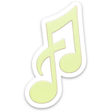 Pink music note sticker