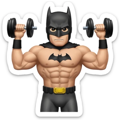 Batman lift dumbbell sticker
