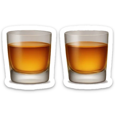 two glasses of whisky  sticker