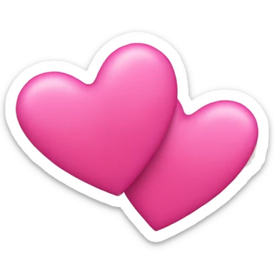 Two pink hearts sticker