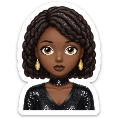 K-Ci from Jodeci/K-Ci & JoJo with dark brown, black sequin outfit sticker