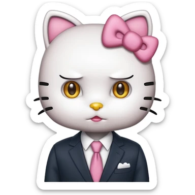Hello kitty CIA agent sticker