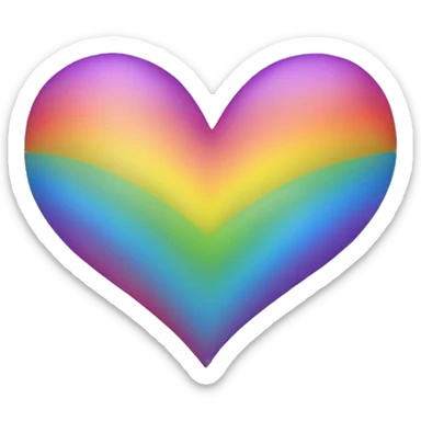 Rainbow heart sticker