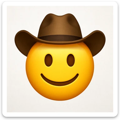 emoji with cowboy hat sticker