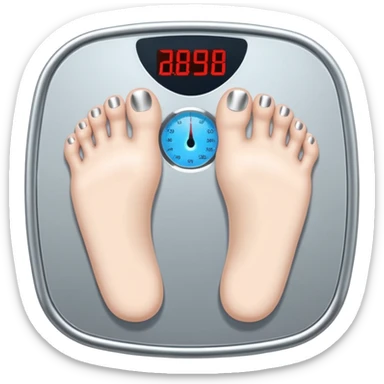 feet on digital scales sticker
