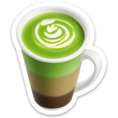 Una matcha latte frío sticker