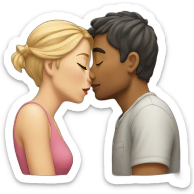 Femal couple kising sticker