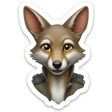 Jackal naughty sticker