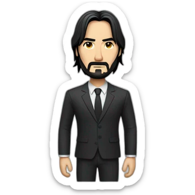 John wick as leader posture sticker