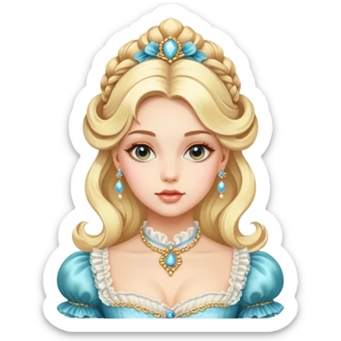 blonde luxury model rococo sticker