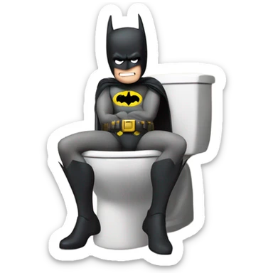 Batman on the toilet  sticker