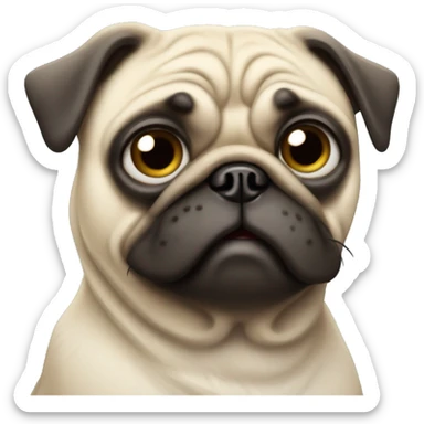 Golfing pug sticker