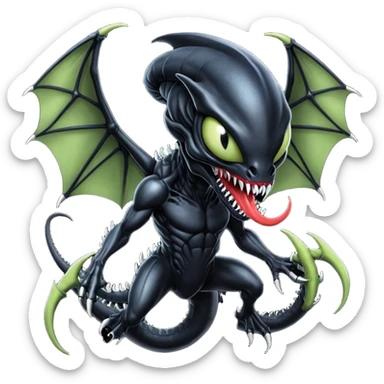 Venom-Xenomorph-Darkrai-Scyther-fusion  sticker