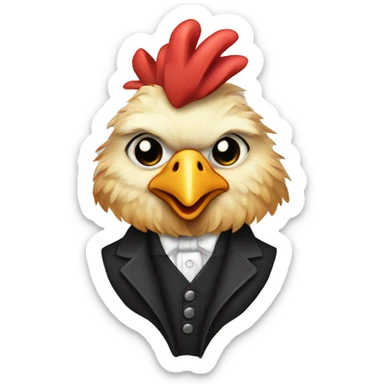 A chicken whose dapper af sticker