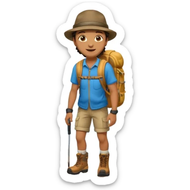 Hiker with backpack sticker