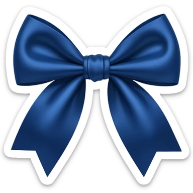 Dark blue bow sticker