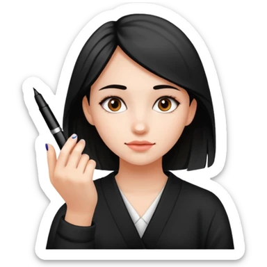 Calligraphy Girl sticker