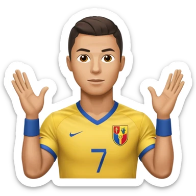Cristiano ronaldo in Romanian jersey sticker