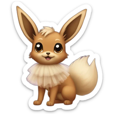 eevee in a tulle skirt sticker