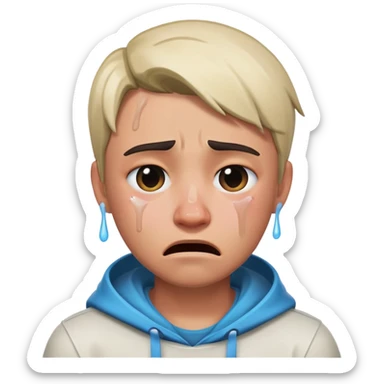Crying because of Fortnite sticker