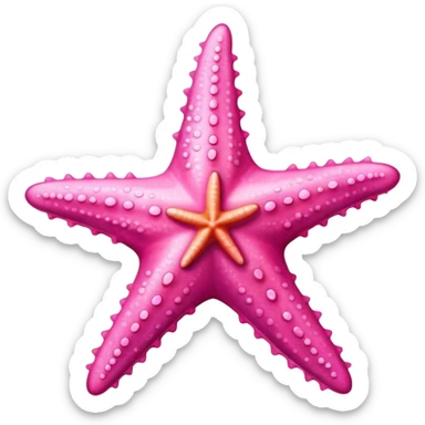 Pink starfish sticker