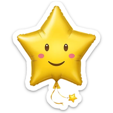 yellow star balloons sticker