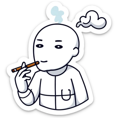 Me smoking a blunt sticker