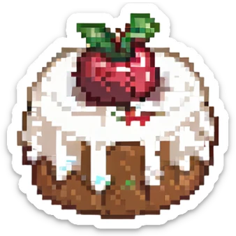 cute pudding with a cherry sticker