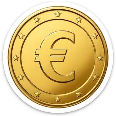Euro coin sticker