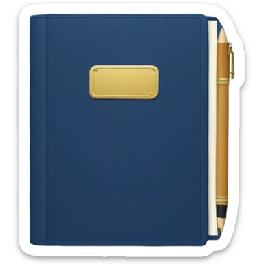 navy blue journal sticker