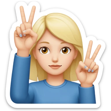 Girl sticking up middle fingers  sticker