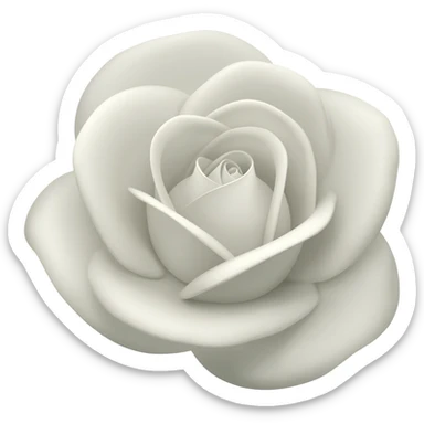 Beyaz gül sticker