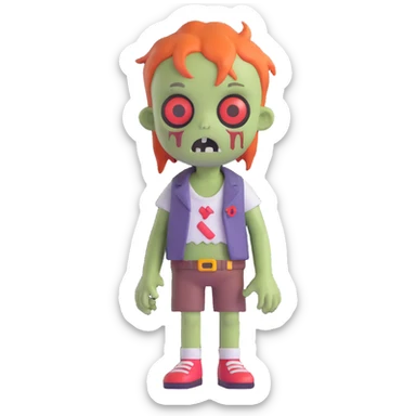 little zombie sticker