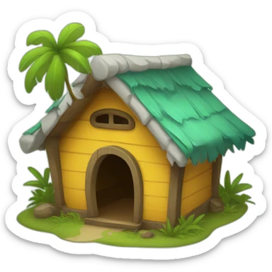 cute hut sticker