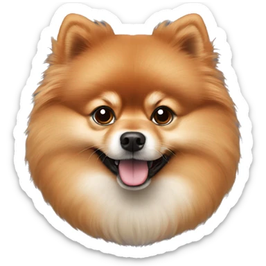 Realistic red Pomeranian  sticker