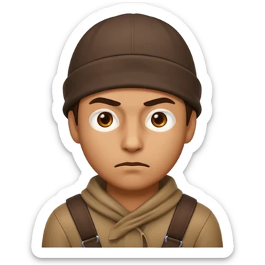 Robber emoji not smiling  sticker
