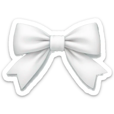 White bow sticker