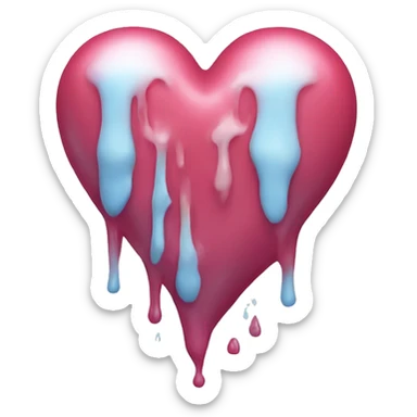 melting heart sticker