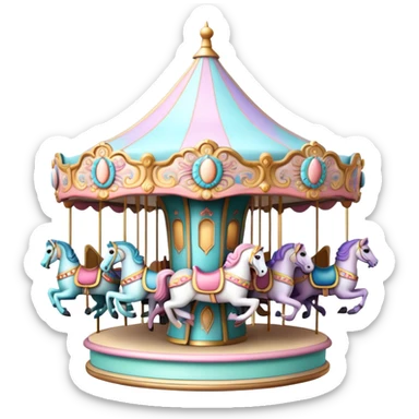 Pastel carousel sticker