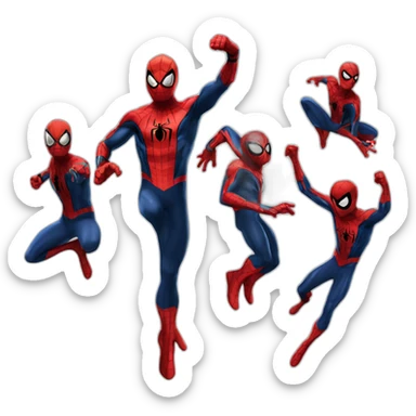 Spiderman jump marvel movie sticker