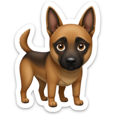 Realistic Belgian malinois dog sticker