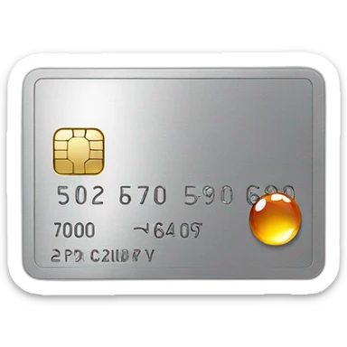 Silver credit card with gems sticker