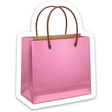 pink and brown shopping bags sticker