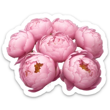 Bouquet of high end  peonies sticker