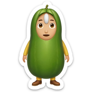 Pepino fino sem rosto sticker