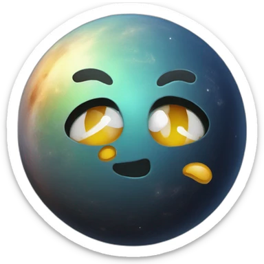 planet mercury with a question mark over sticker