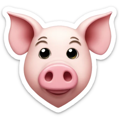 Heart with a pig's nose sticker