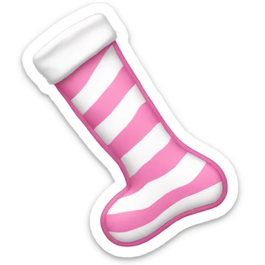 Pink and white stocking  sticker