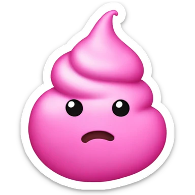Pink poop emoji  sticker