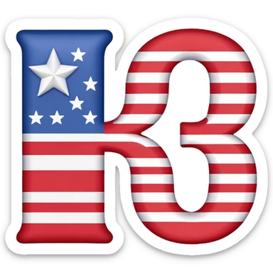 LETTER C USA  sticker
